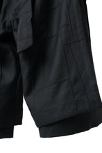 Load image into Gallery viewer, KLASICA VENT LAYERED FOLKLORE TROUSERS / BLACK BACK VENETIAN (BLACK STITCH)