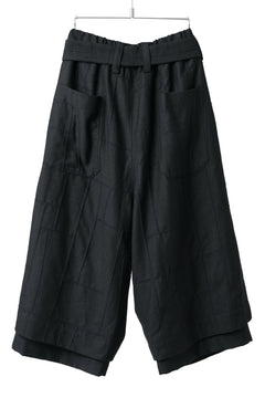 Load image into Gallery viewer, KLASICA VENT LAYERED FOLKLORE TROUSERS / BLACK BACK VENETIAN (BLACK STITCH)