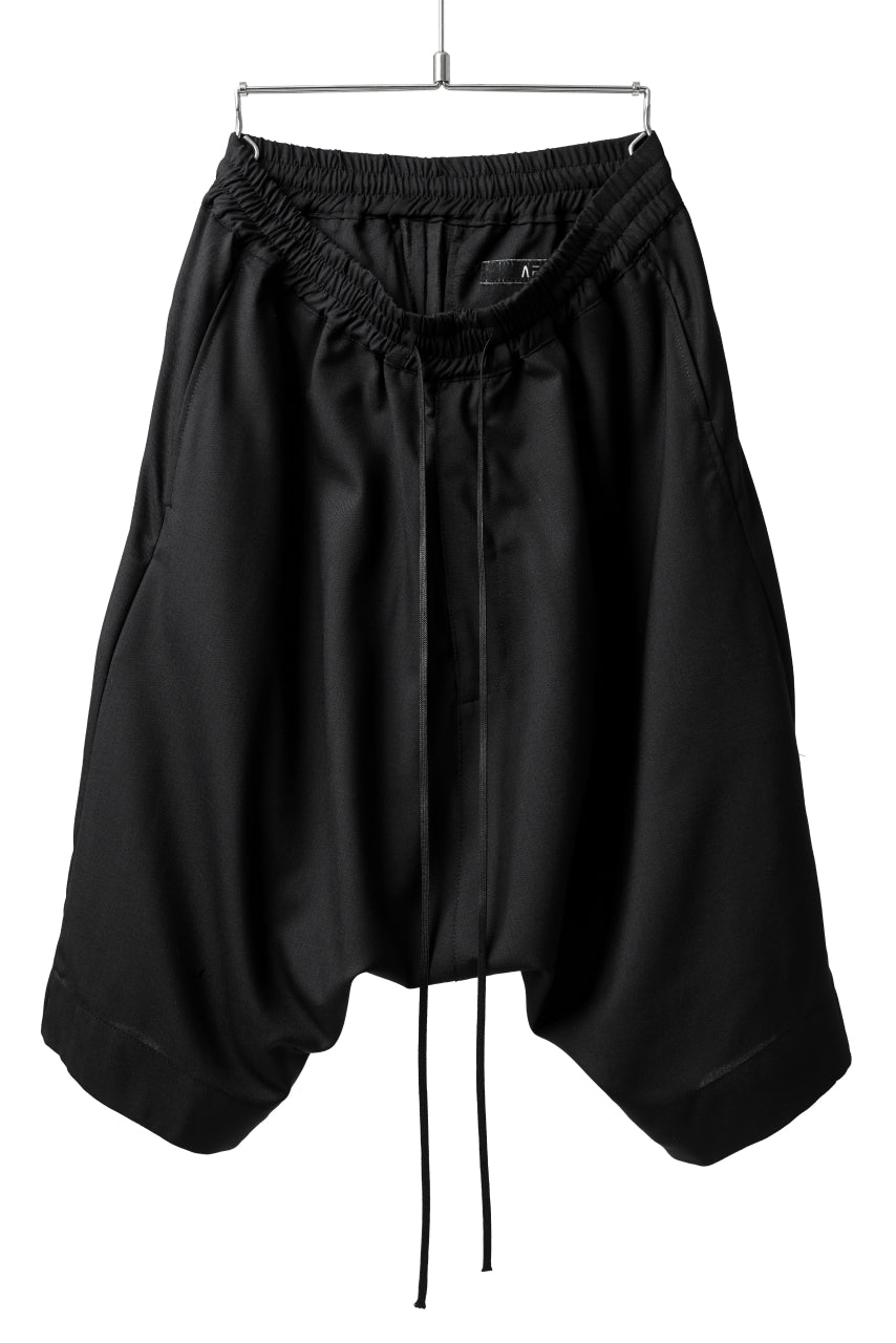 A.F ARTEFACT DRAPE SAROUEL SHORTS / TROPICAL (D.BLACK)