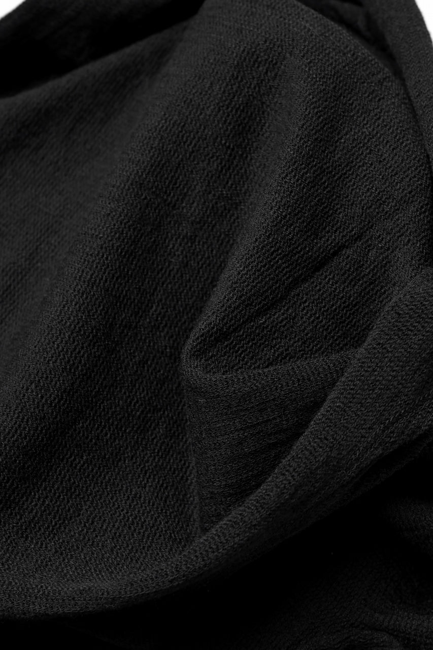 KLASICA D'ARCY RAGLAN REGULAR FIT PULL / JACQUARD KNIT JERSEY (BLACK x BLACK)