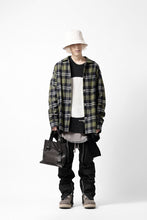 画像をギャラリービューアに読み込む, A.F ARTEFACT OVERSIZED CHECK SHIRT (KHAKI)