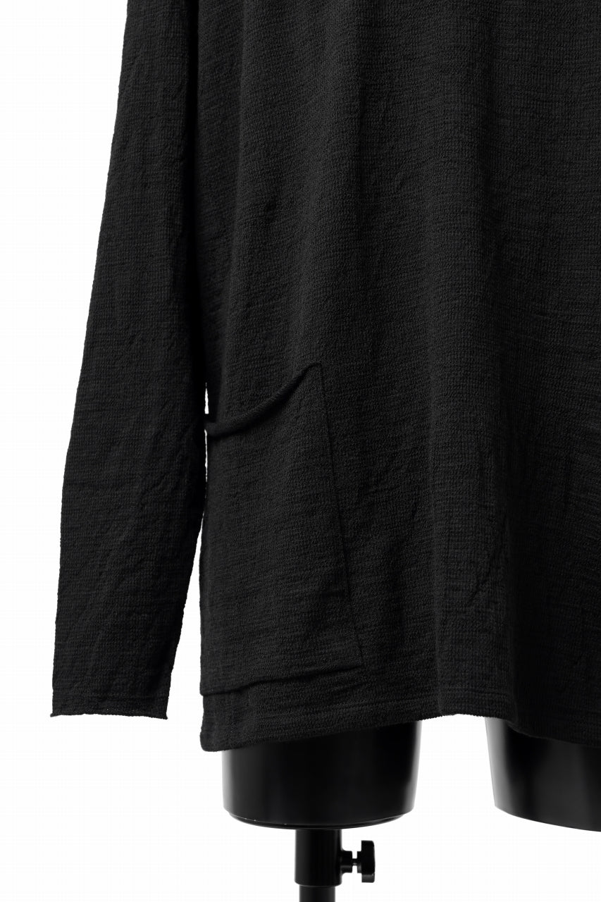 KLASICA DOZE SIDE POCKET WIDE BODY PULL / JACQUARD KNIT JERSEY (BLACK)