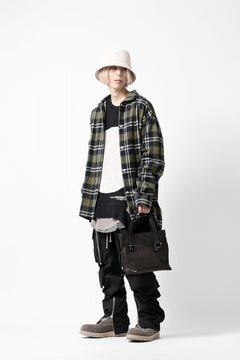 画像をギャラリービューアに読み込む, A.F ARTEFACT OVERSIZED CHECK SHIRT (KHAKI)