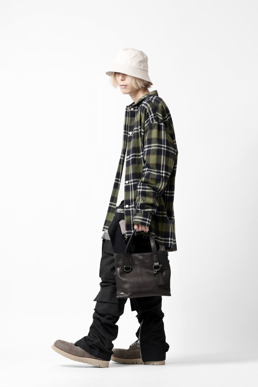 A.F ARTEFACT OVERSIZED CHECK SHIRT (KHAKI)