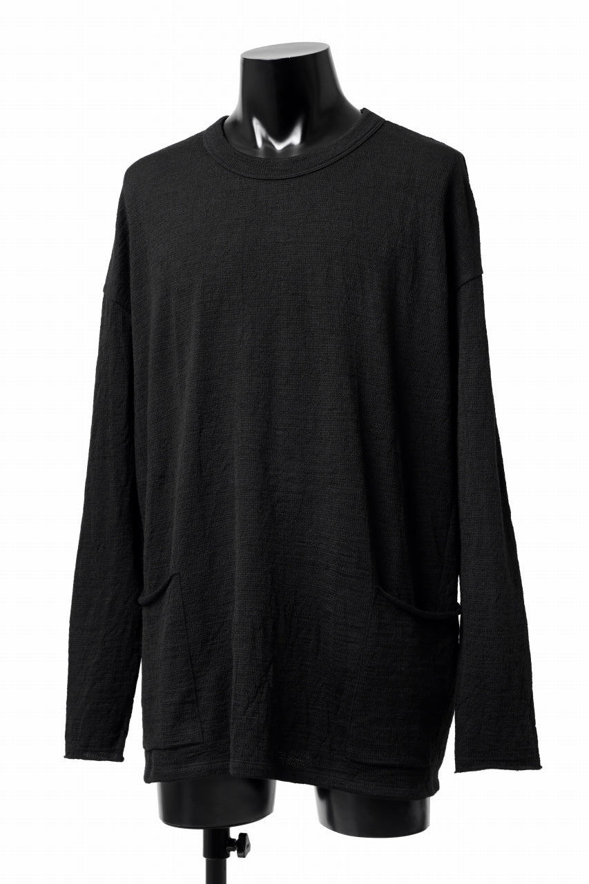 KLASICA DOZE SIDE POCKET WIDE BODY PULL / JACQUARD KNIT JERSEY (BLACK)