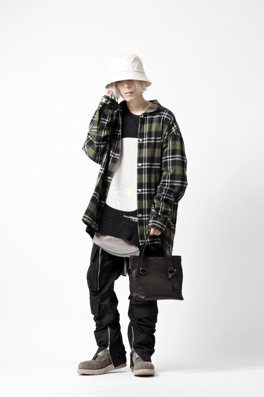 画像をギャラリービューアに読み込む, A.F ARTEFACT OVERSIZED CHECK SHIRT (KHAKI)