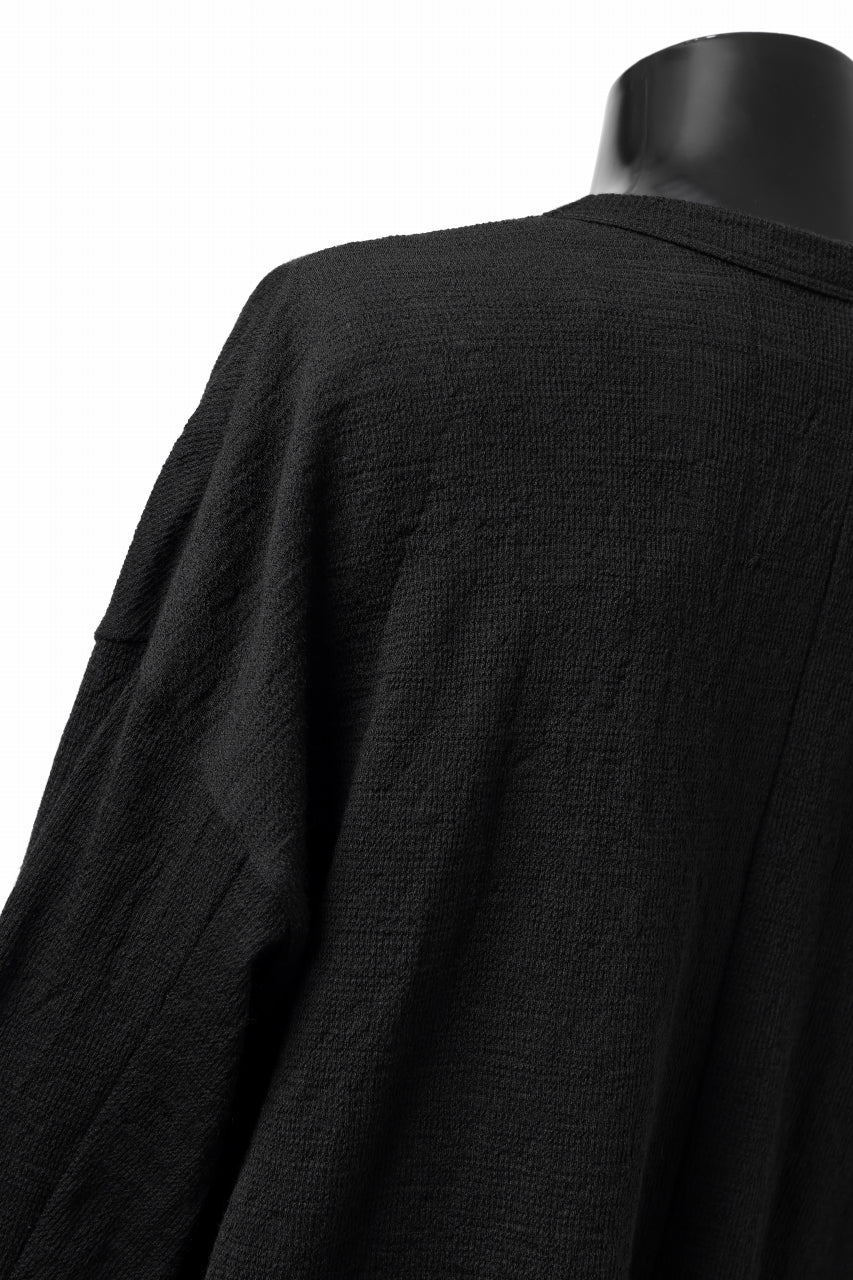 KLASICA DOZE SIDE POCKET WIDE BODY PULL / JACQUARD KNIT JERSEY (BLACK)