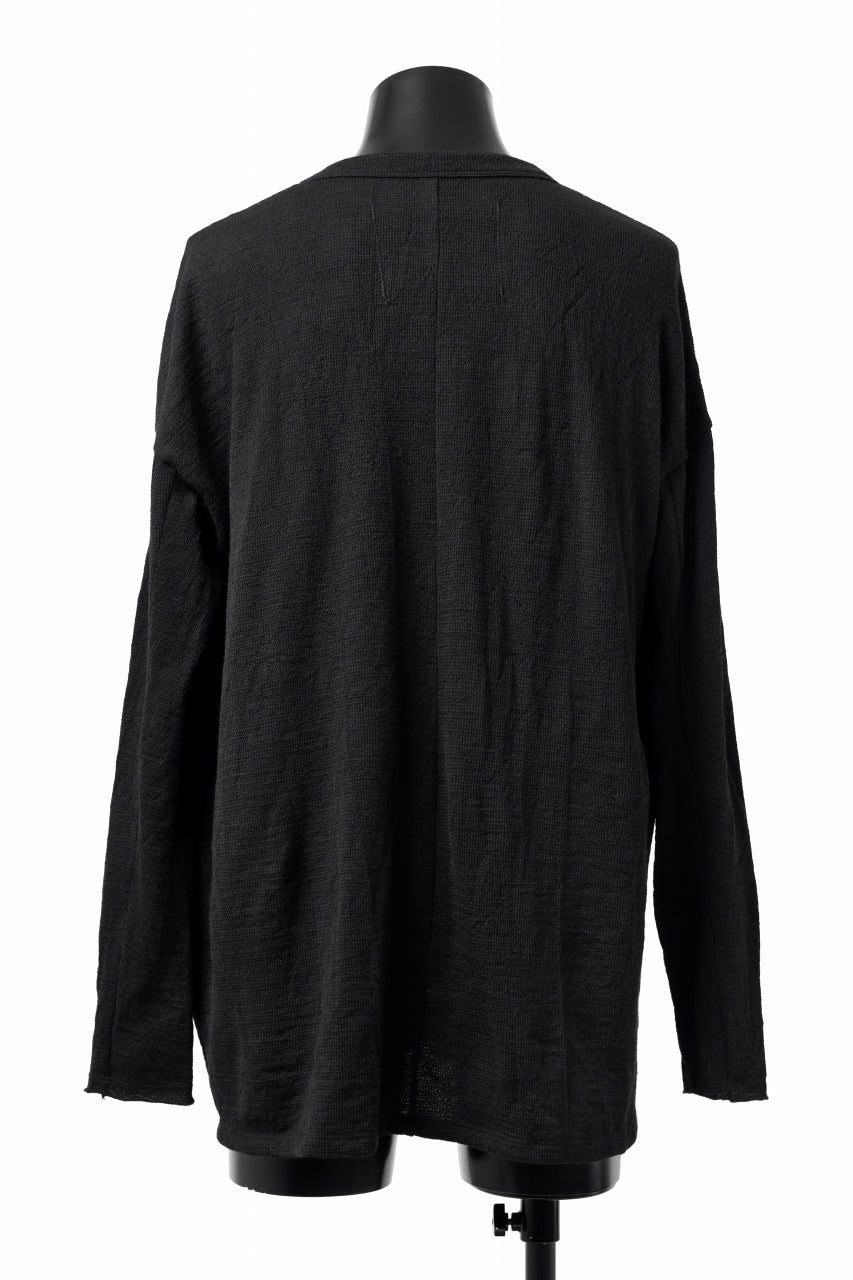 KLASICA DOZE SIDE POCKET WIDE BODY PULL / JACQUARD KNIT JERSEY (BLACK)