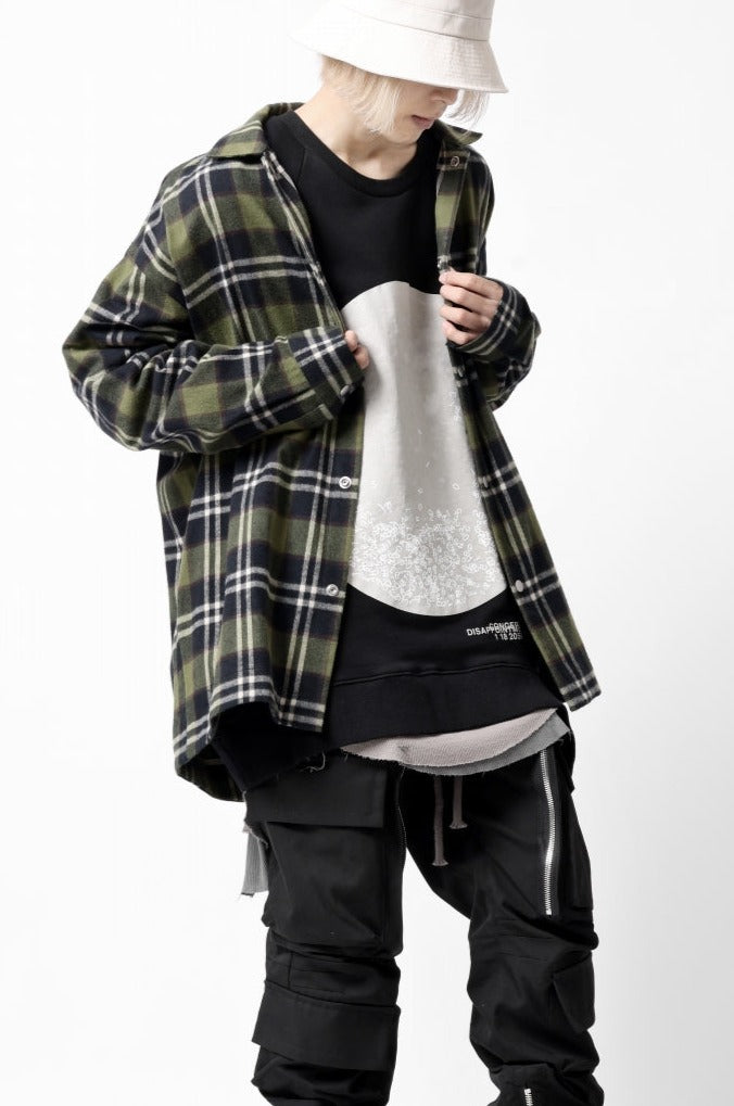 画像をギャラリービューアに読み込む, A.F ARTEFACT OVERSIZED CHECK SHIRT (KHAKI)