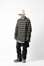 画像をギャラリービューアに読み込む, A.F ARTEFACT OVERSIZED CHECK SHIRT (KHAKI)