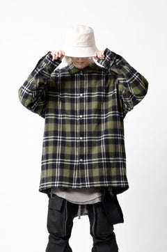 Load image into Gallery viewer, A.F ARTEFACT OVERSIZED CHECK SHIRT (KHAKI)