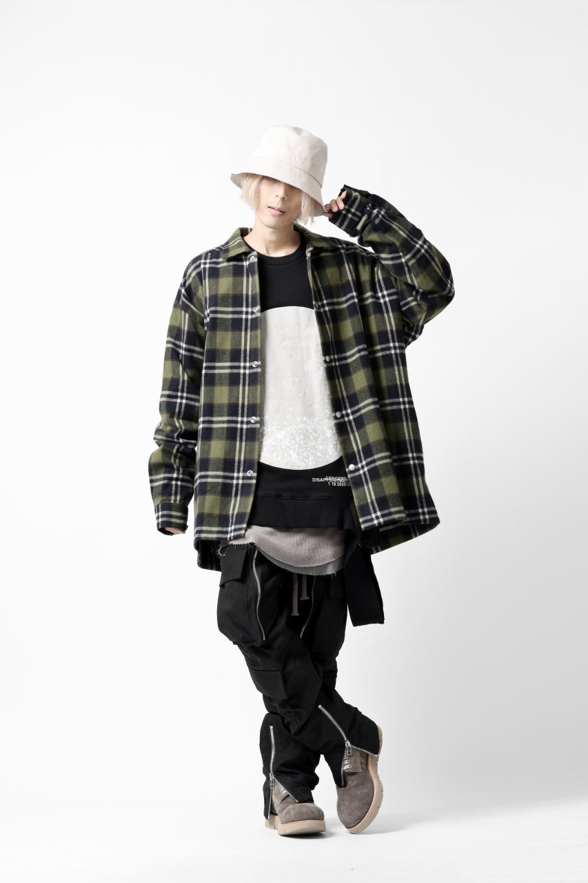 画像をギャラリービューアに読み込む, A.F ARTEFACT OVERSIZED CHECK SHIRT (KHAKI)