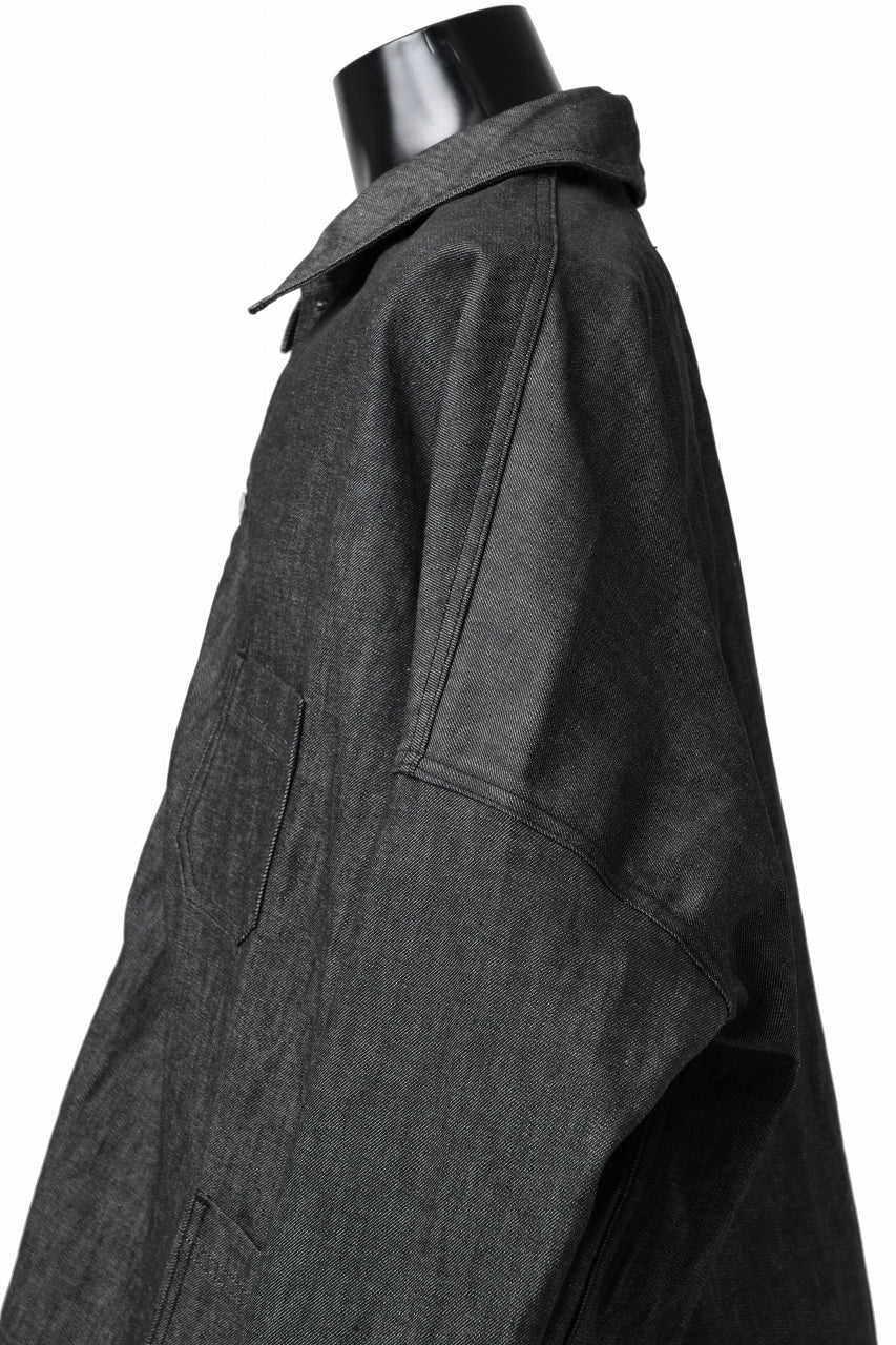 Load image into Gallery viewer, KLASICA CHEVAL EXTRA WIDE WORK JACKET / LIGHT WEIGHT DENIM (BLACK DENIM)