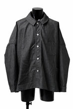 Load image into Gallery viewer, KLASICA CHEVAL EXTRA WIDE WORK JACKET / LIGHT WEIGHT DENIM (BLACK DENIM)