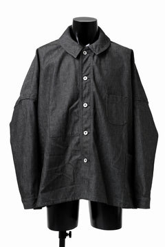 画像をギャラリービューアに読み込む, KLASICA CHEVAL EXTRA WIDE WORK JACKET / LIGHT WEIGHT DENIM (BLACK DENIM)