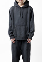 Load image into Gallery viewer, DEFORMATER.® THREE PROCESSING SWEAT HOODIE - DYED/BIO/FROST EFFECT (VINTAGE BLACK)
