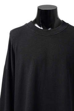 Load image into Gallery viewer, thomkrom OVERLOCKED RELAX L/S TOPS / FRENCH TERRY ORGANIC (BLACK)