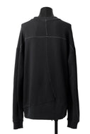 thomkrom OVERLOCKED RELAX L/S TOPS / FRENCH TERRY ORGANIC (BLACK)