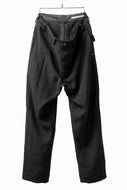 _vital straight trousers / washer soft linen (BLACK)