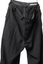 Load image into Gallery viewer, _vital straight trousers / washer soft linen (BLACK)