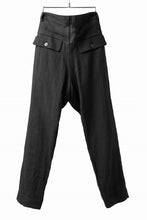 Load image into Gallery viewer, _vital straight trousers / washer soft linen (BLACK)