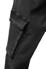 画像をギャラリービューアに読み込む, thomkrom SCAR STITCH CARGO SKINNY TROUSERS / STRETCH TENCEL DENIM (DARK GREY)