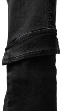 画像をギャラリービューアに読み込む, thomkrom SCAR STITCH CARGO SKINNY TROUSERS / STRETCH TENCEL DENIM (DARK GREY)