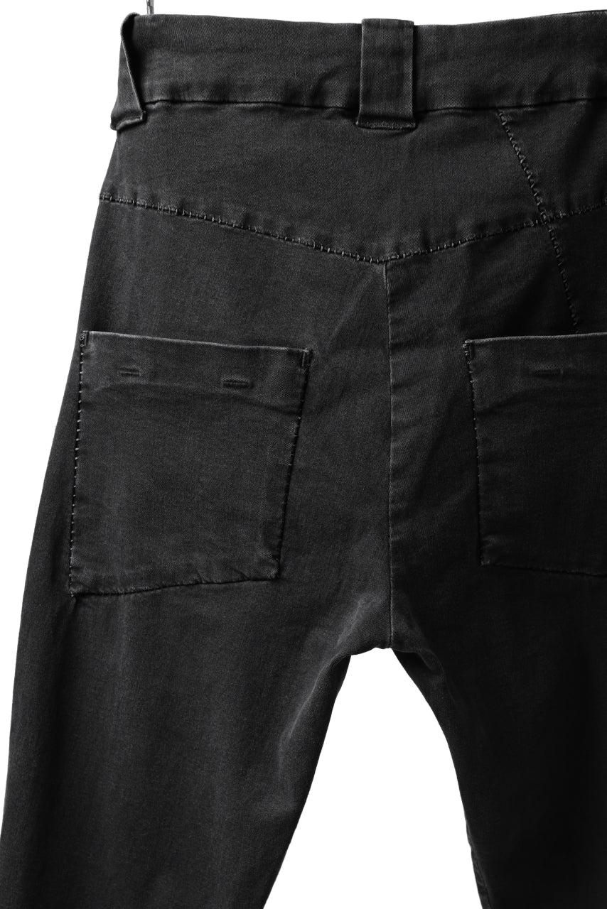 thomkrom SCAR STITCH CARGO SKINNY TROUSERS / STRETCH TENCEL DENIM (DARK GREY)