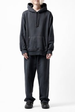 DEFORMATER.® [SET-UP] 3 PROCESSING SWEAT HOODIE & REGULAR PANT - DYED/BIO/FROST EFFECT (VINTAGE BLACK)