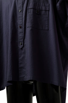 画像をギャラリービューアに読み込む, Y&#39;s ROLLED UP SLEEVE SHIRT BLOUSE / THIN TWILL (NAVY)