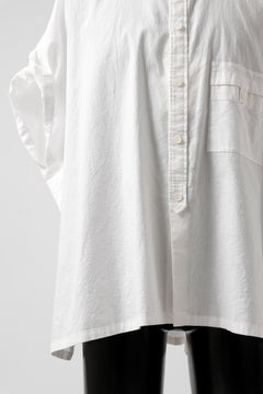 画像をギャラリービューアに読み込む, Y&#39;s ROLLED UP SLEEVE SHIRT BLOUSE / THIN TWILL (WHITE)