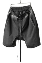 Load image into Gallery viewer, thomkrom DROP CROTCH SHORTS / DYEING ELASTIC NYLON (BLACK OIL)