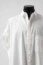 画像をギャラリービューアに読み込む, Y&#39;s ROLLED UP SLEEVE SHIRT BLOUSE / THIN TWILL (WHITE)