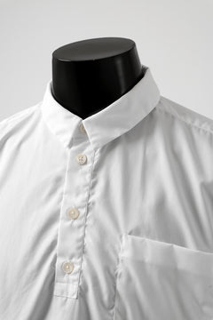 画像をギャラリービューアに読み込む, KLASICA SH-010 BOXY MINIMAL HALF SLEEVE SHIRT / THOMAS MASON&#39;S 120/2 POPLIN (WHITE)