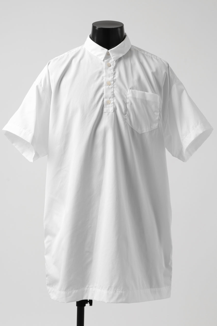 画像をギャラリービューアに読み込む, KLASICA SH-010 BOXY MINIMAL HALF SLEEVE SHIRT / THOMAS MASON&#39;S 120/2 POPLIN (WHITE)