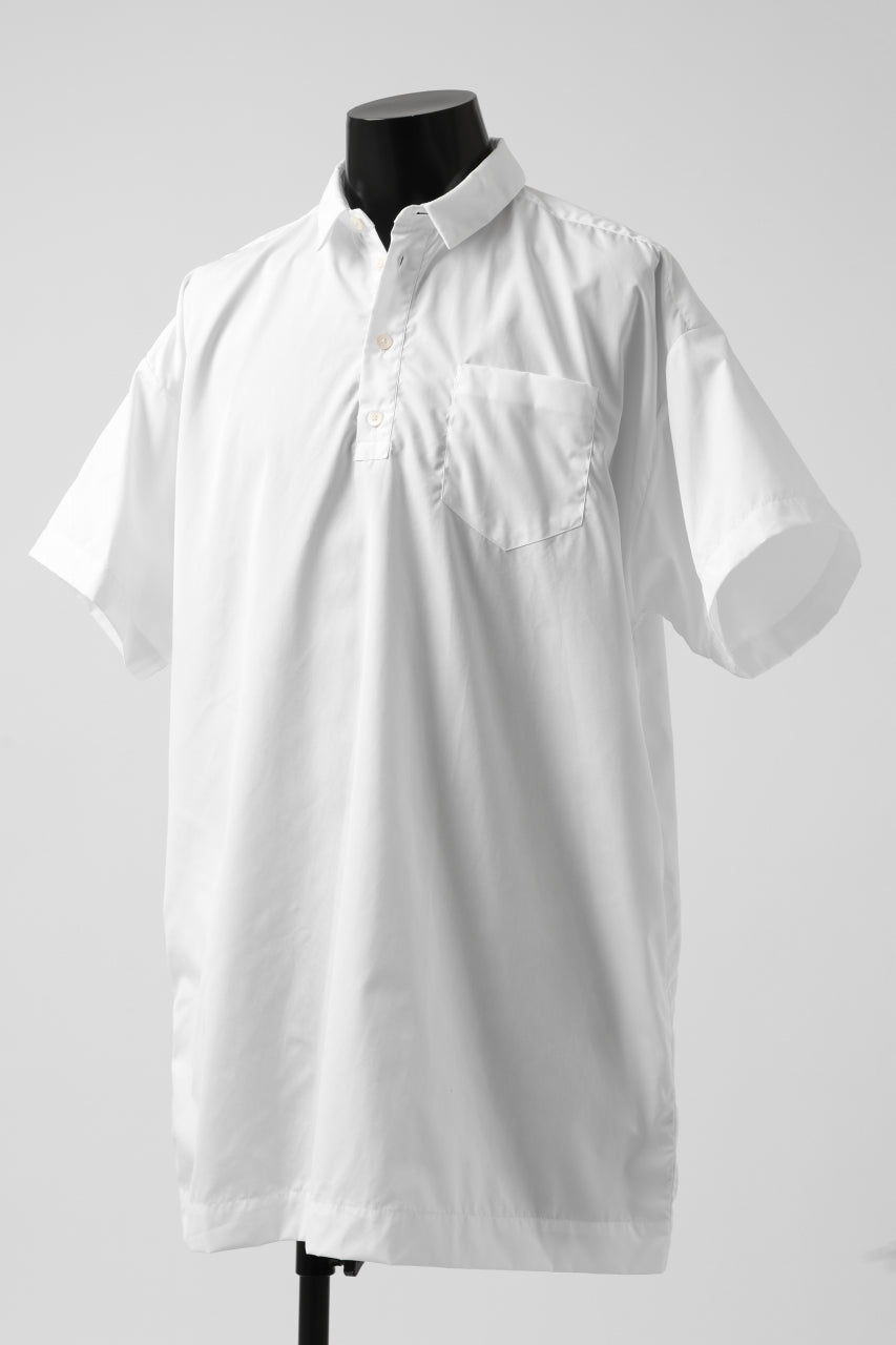 画像をギャラリービューアに読み込む, KLASICA SH-010 BOXY MINIMAL HALF SLEEVE SHIRT / THOMAS MASON&#39;S 120/2 POPLIN (WHITE)