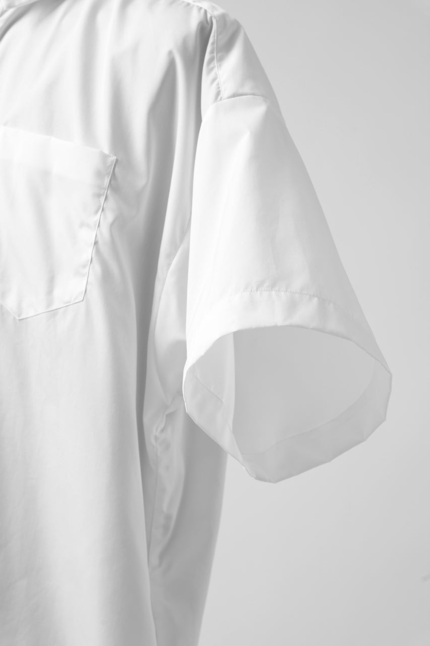 KLASICA SH-010 BOXY MINIMAL HALF SLEEVE SHIRT / THOMAS MASON'S 120/2 POPLIN (WHITE)