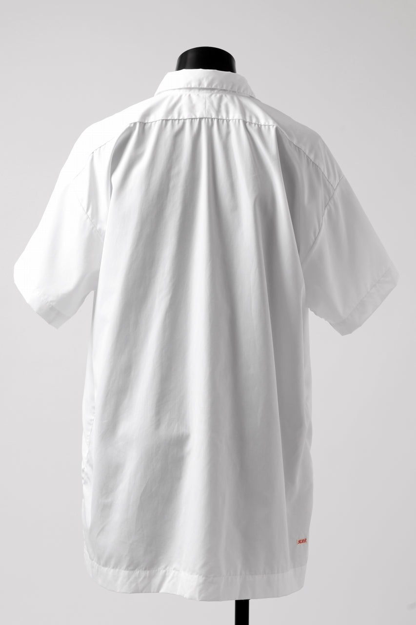 KLASICA SH-010 BOXY MINIMAL HALF SLEEVE SHIRT / THOMAS MASON'S 120/2 POPLIN (WHITE)