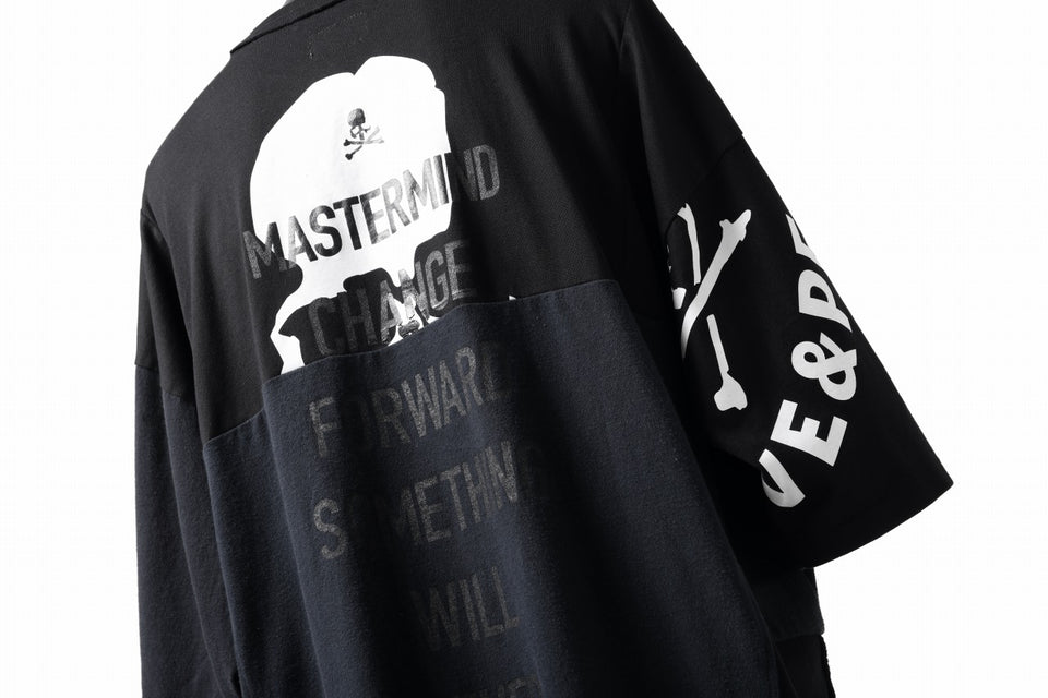 Load image into Gallery viewer, mastermind JAPAN x CHANGES exclusive SHORT SLEEVE TEE / OVER SIZED FIT (BLACK #BEATLES)