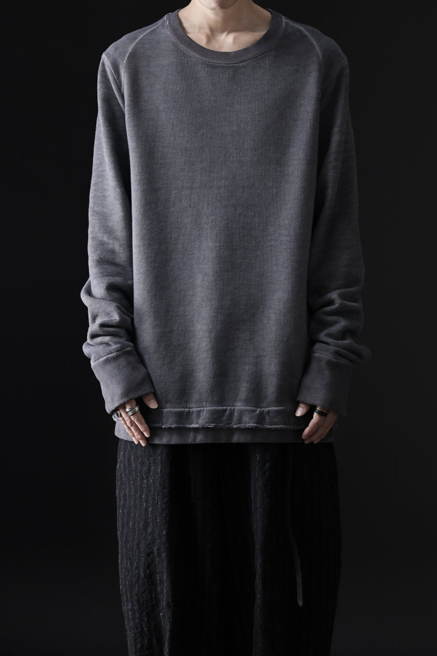 画像をギャラリービューアに読み込む, daub DYEING SWEAT PULLOVER / BRUSHED BACK TERRY FLEECE (GREY)