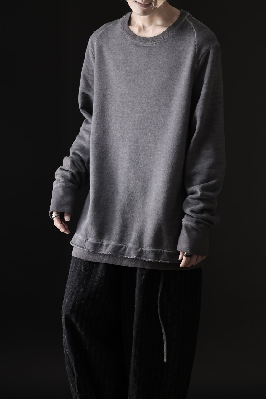 画像をギャラリービューアに読み込む, daub DYEING SWEAT PULLOVER / BRUSHED BACK TERRY FLEECE (GREY)