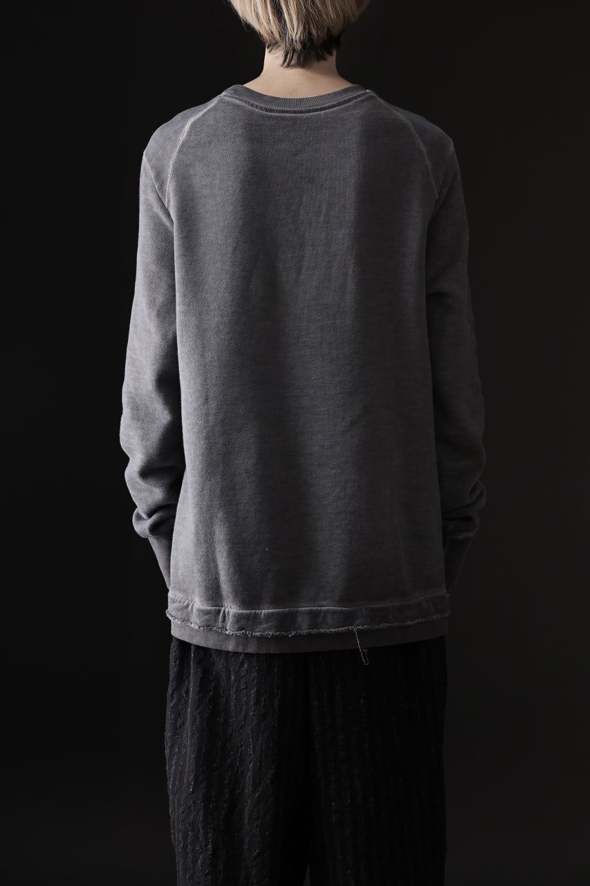 daub DYEING SWEAT PULLOVER / BRUSHED BACK TERRY FLEECE (GREY)