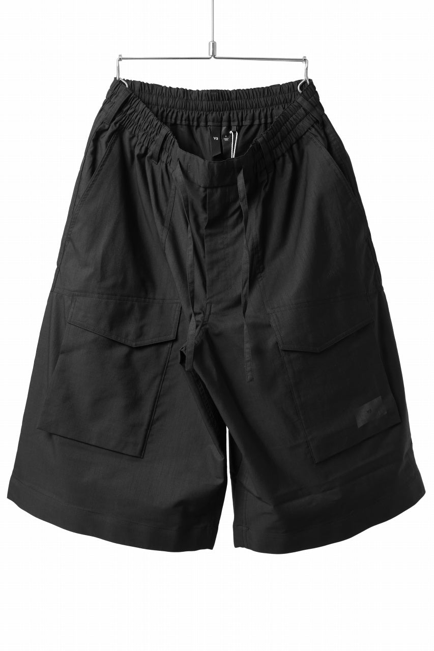 Y-3 Yohji Yamamoto WRKWR SHORTS COTTON RECYCLED POLY (BLACK)