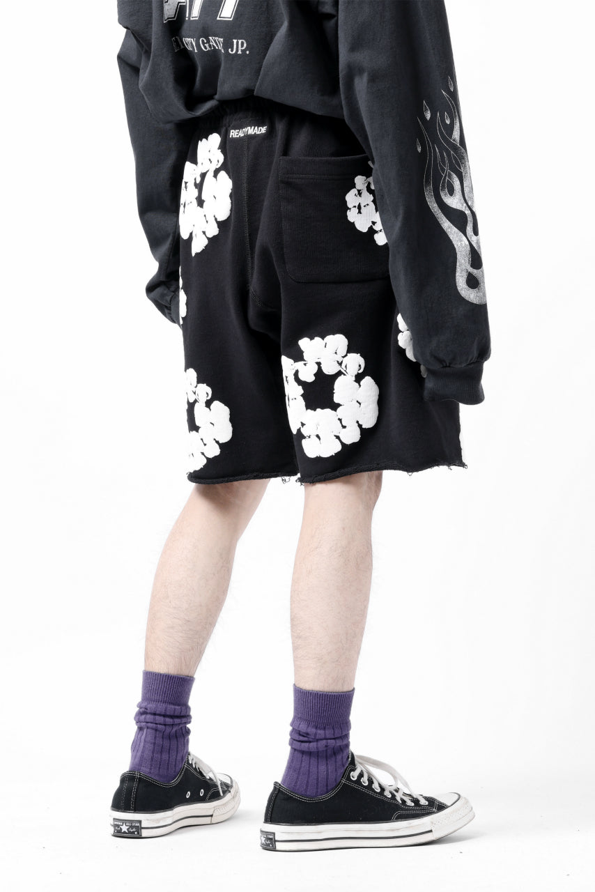 READYMADE x DENIM TEARS COTTON WREATH SWEAT SHORTS (BLACK)