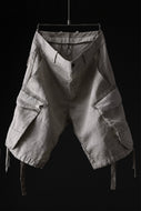 masnada DRAWSTRING HEM BERMUDAS / GARMENT DYE RAMIE (FLINT)