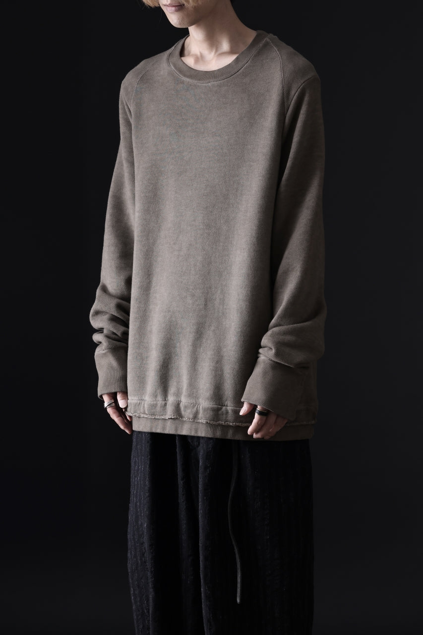 Load image into Gallery viewer, daub DYEING SWEAT PULLOVER / BRUSHED BACK TERRY FLEECE (TAUPE)