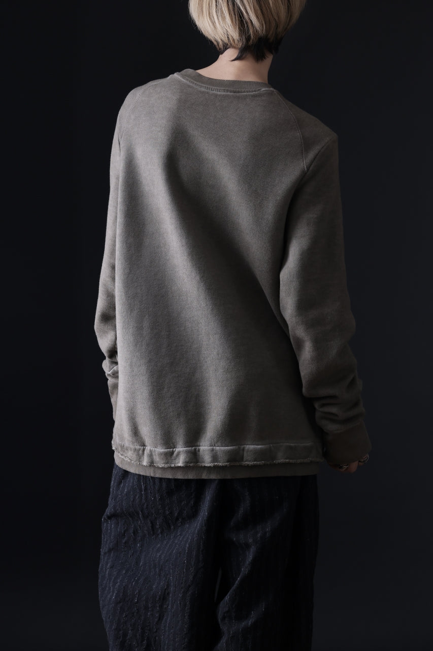 daub DYEING SWEAT PULLOVER / BRUSHED BACK TERRY FLEECE (TAUPE)