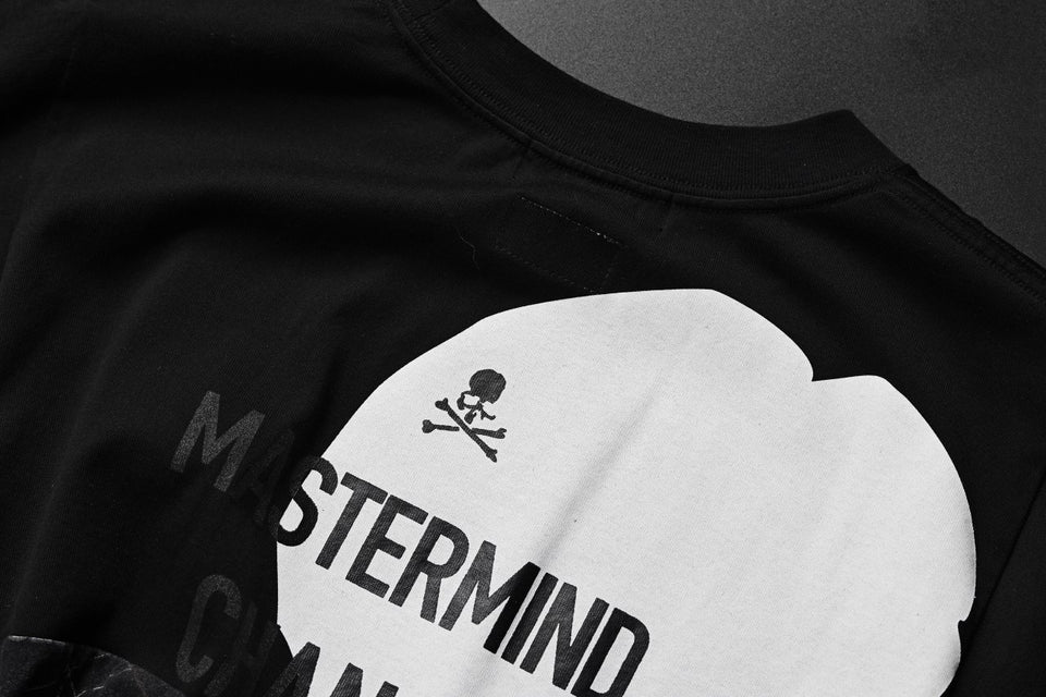 Load image into Gallery viewer, mastermind JAPAN x CHANGES exclusive SHORT SLEEVE TEE / OVER SIZED FIT (BLACK #SLIPKNOT)