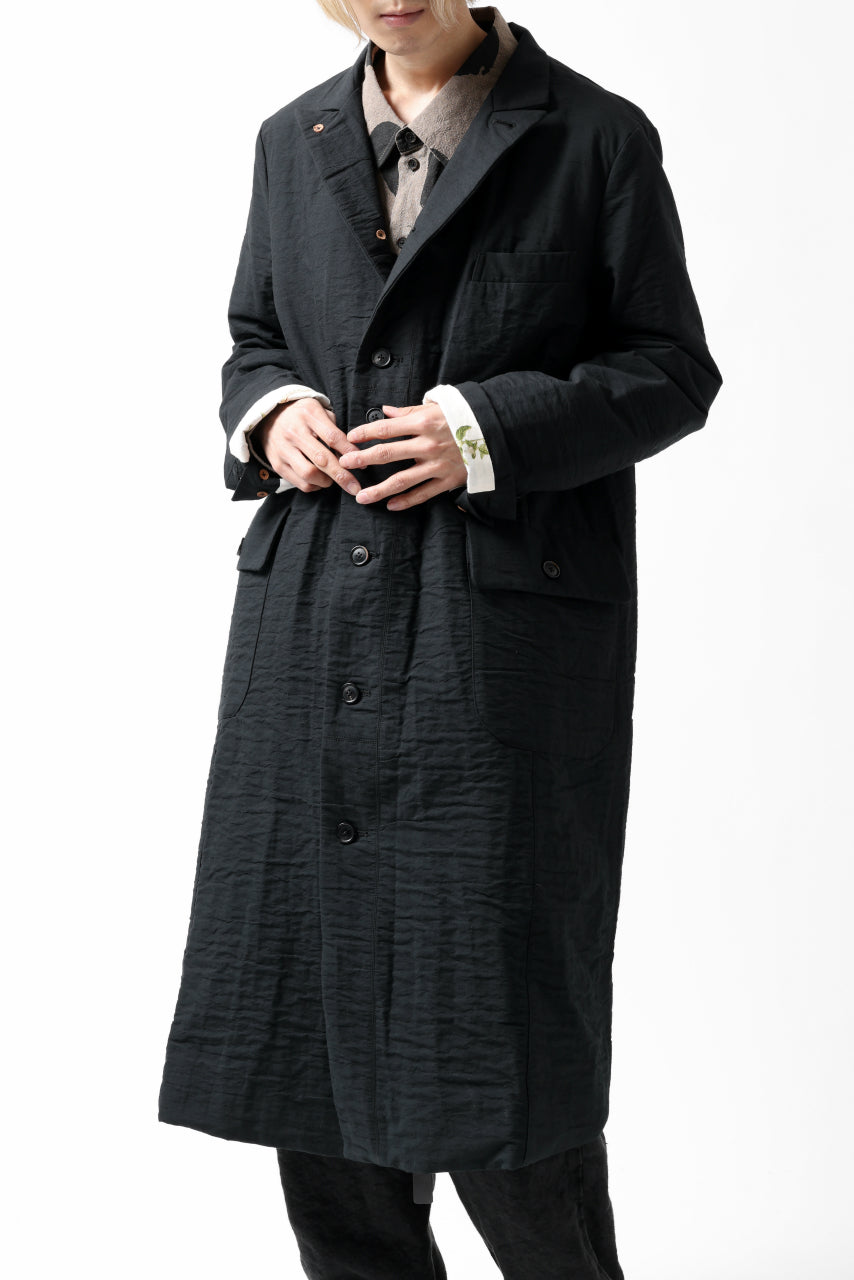 Load image into Gallery viewer, Aleksandr Manamis Double Benz Long Coat (BLACK)