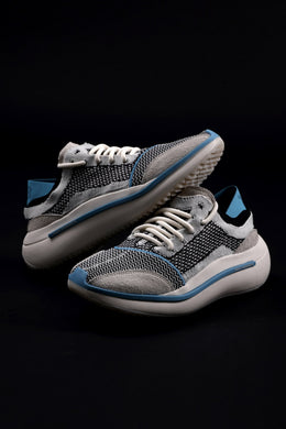 Y-3 Yohji Yamamoto QISAN KNIT SNEAKERS (Off White + Grey + Water Blue)